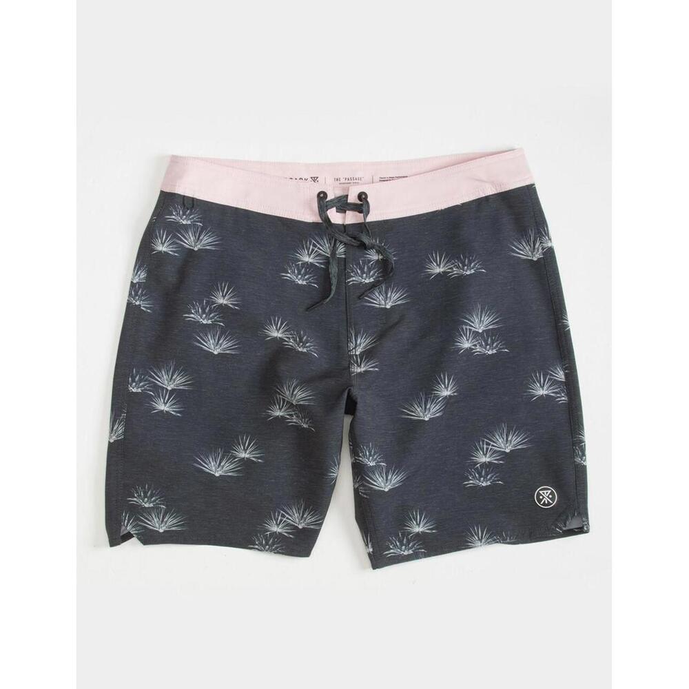 Roark Men's Passage Agave Board Shorts, Size 40, Black